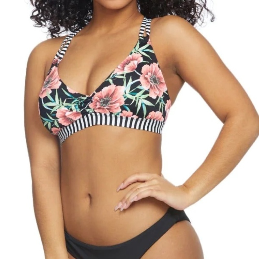 SKYE Sipura Striped and Floral Bikini Size D Cup